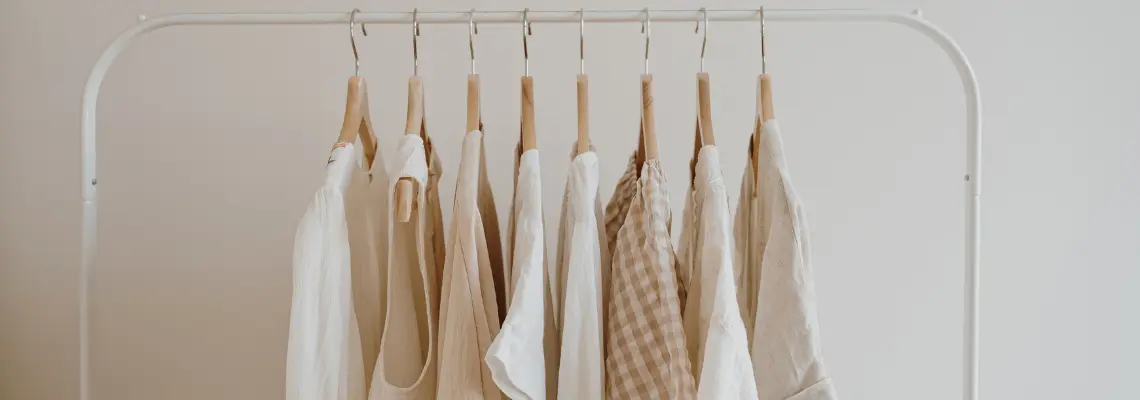 clothing on a rack