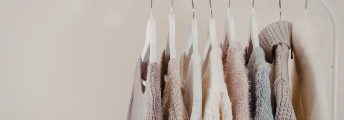 clothing on hangers