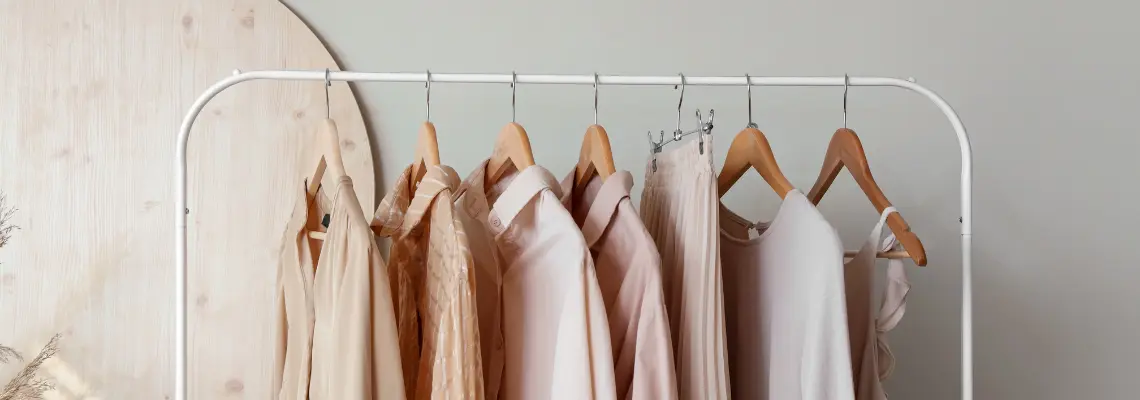 clothing hanging on a rack